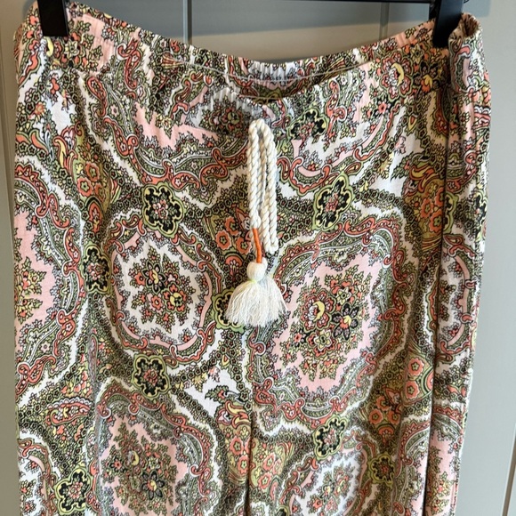 Anthropologie Maelynn Joanie Harem Pants MEDIUM Paisley Pink Green White - Picture 5 of 13